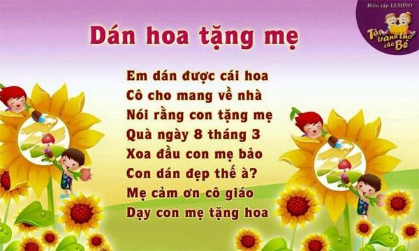 Những bài thơ hay cho bé mẫu giáo từ 1 - 5 tuổi