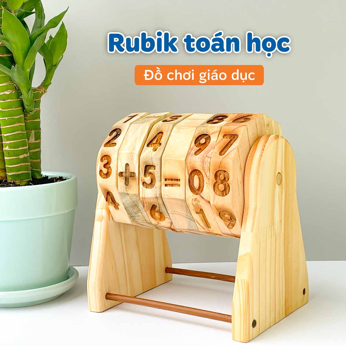 Rubic toán học bằng gỗ cho bé