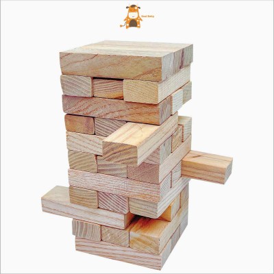 Bộ Đồ Chơi Thanh Gỗ Rút, Thanh Gỗ Domino - 54 Thanh Đồ Chơi Gỗ Xếp Hình Sáng Tạo