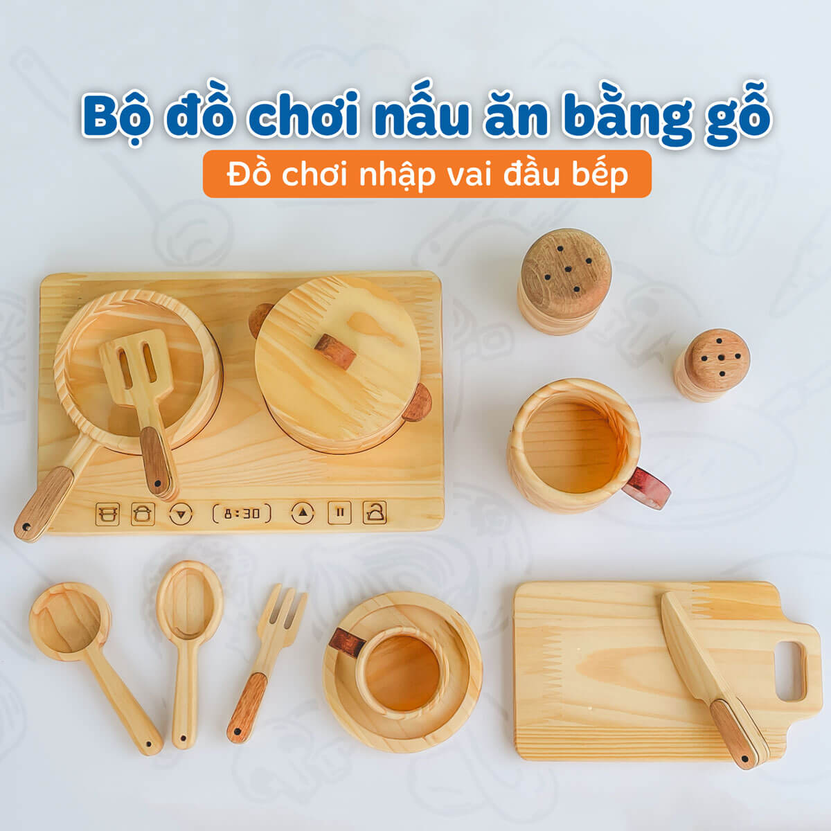 Bộ đồ chơi nấu ăn bằng gỗ