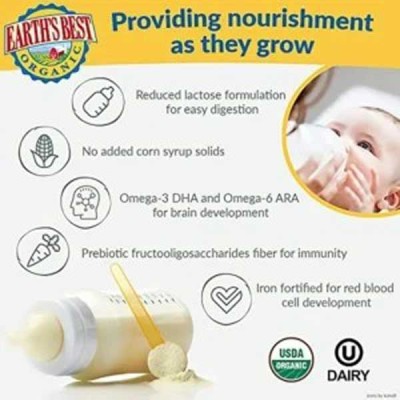 Sữa Earth’s Best Organic Toddler 595g cho bé - từ 12 tháng (Earth's Best xanh)