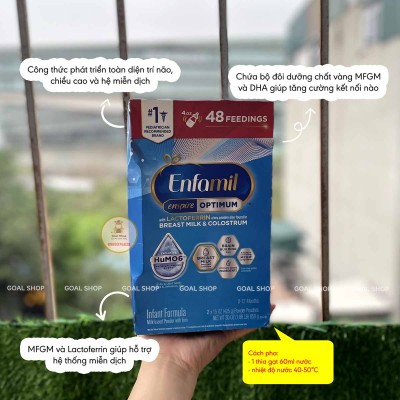 Sữa Enfamil Enspire Optimum Infant Formula (enspire xanh) Cho Bé 0 - 12 Tháng (850g)