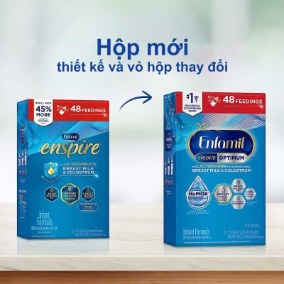 Sữa Enfamil Enspire Optimum Infant Formula (enspire xanh) Cho Bé 0 - 12 Tháng (850g)