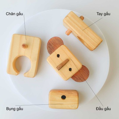 Gấu Koala lắp ghép - Đồ chơi gỗ giải trí phát triển tư duy