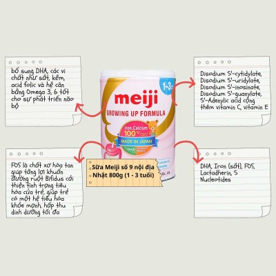 Sữa Meiji Growing Up Formula từ  1 - 3 tuổi (800g)