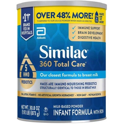 Sữa Similac cho bé từ 0-12 tháng 873g (Similac 360 Total Care 5 HMO Prebiotics)